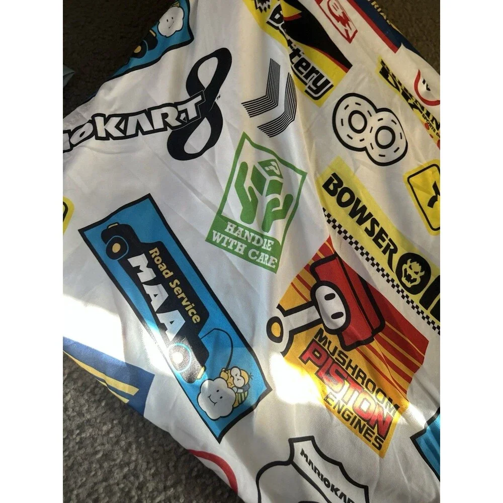 Nintendo Mario Mariokart Bed Sheet Set Flat Sheet,FITTED Sheet & Pillow Case!